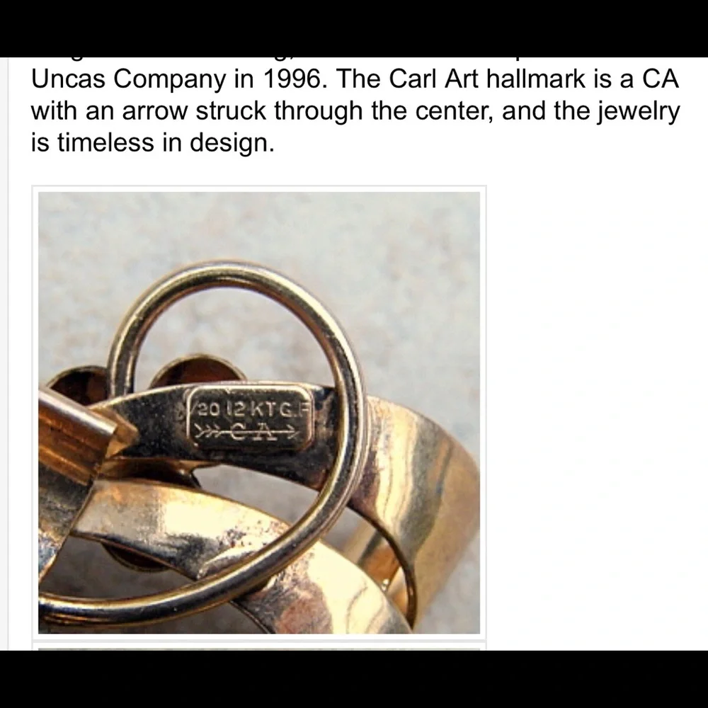 ❤️ VTG CARL ART Floral Brooch - Picture 10 of 14